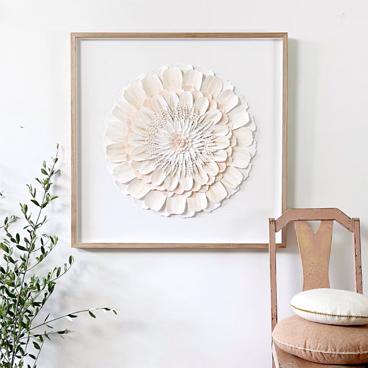 mondocherry - "gently blooming" paper artwork - close
