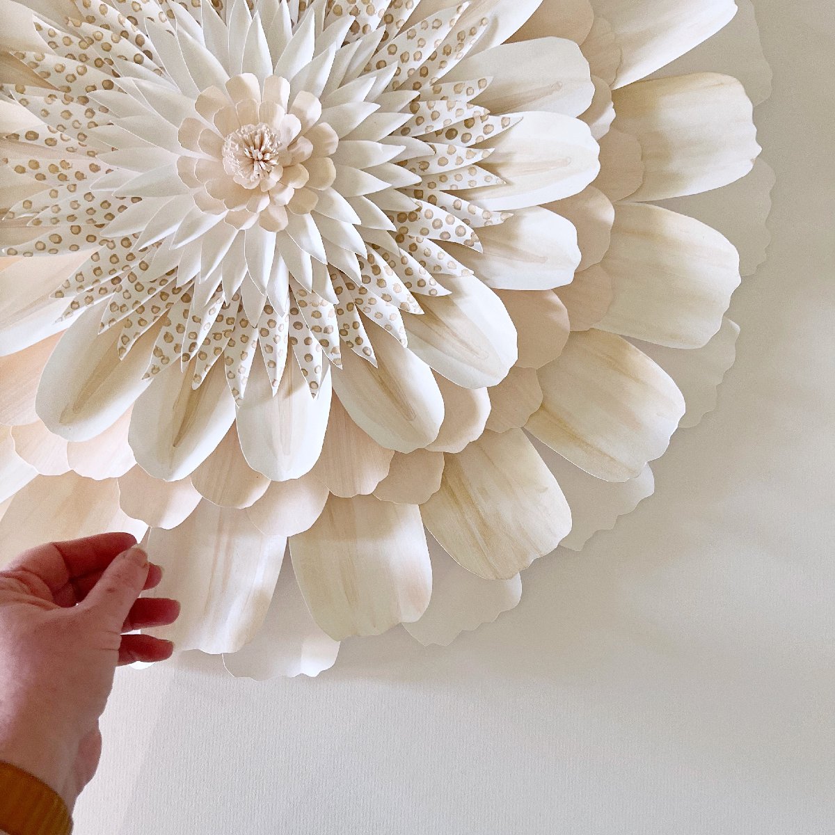 mondocherry - "gently blooming" paper artwork - making