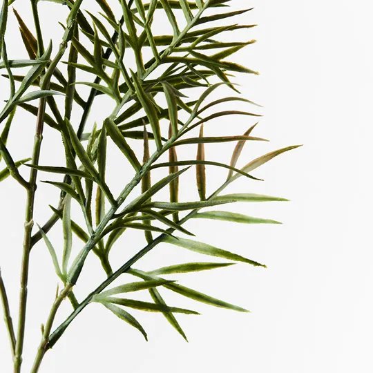 Floral Interiors | artificial grevillea leaf spray | green - close