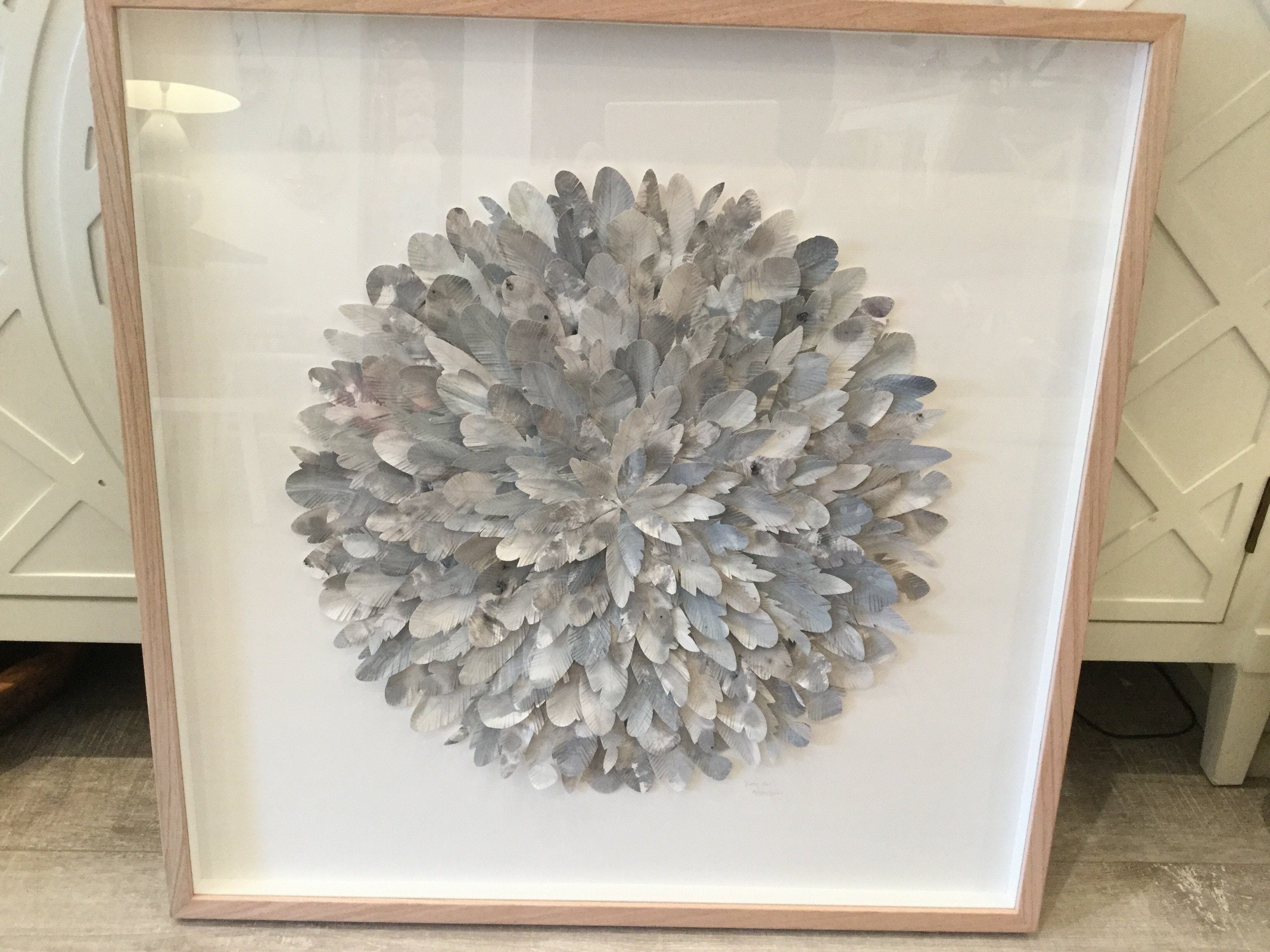 artwork - Grey Owl feather artwork (73cm) - mondocherry