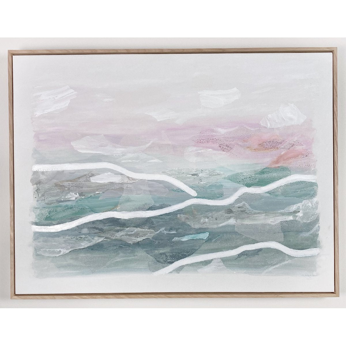"Linger Awhile" - mixed media framed wall art