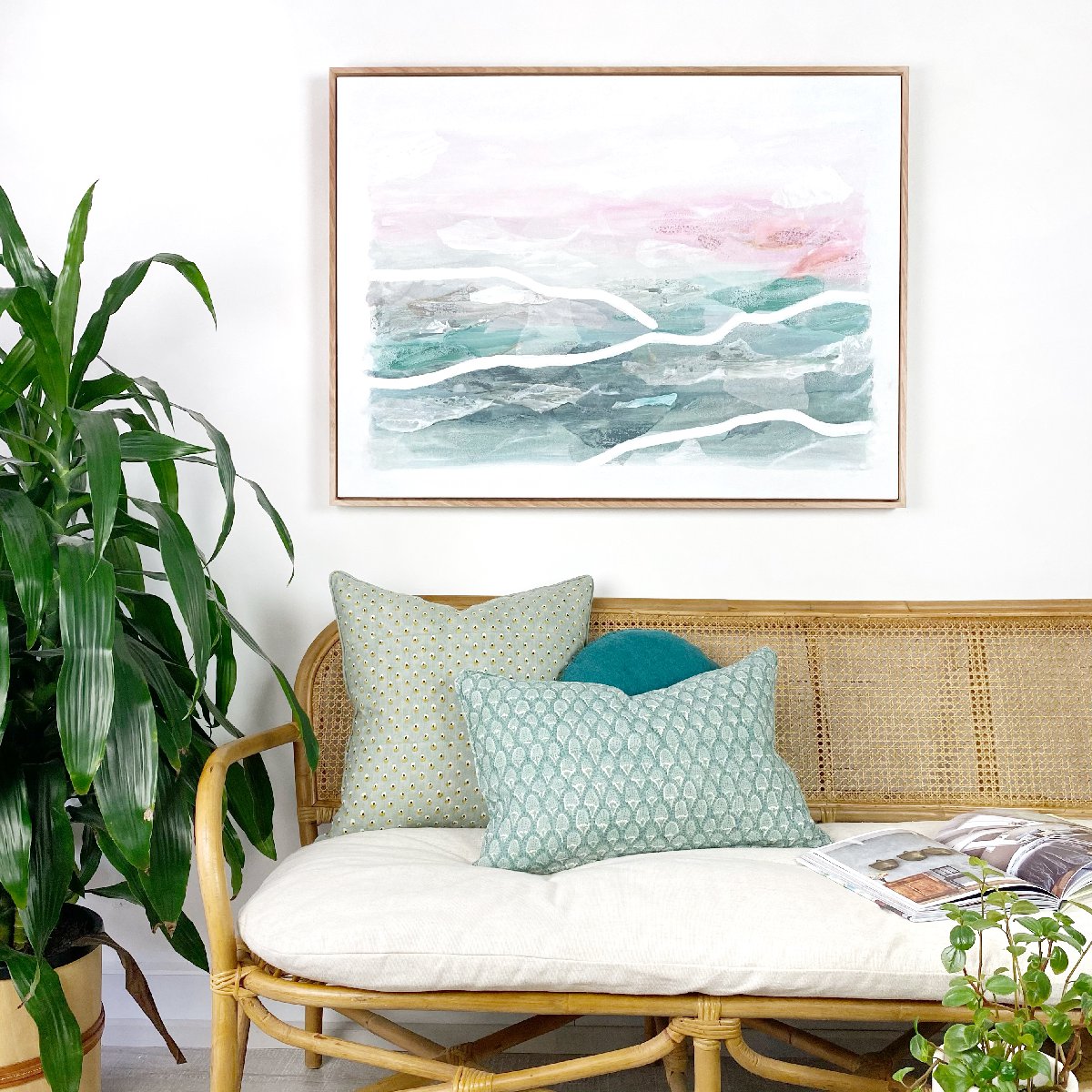 "Linger Awhile" - mixed media framed wall art