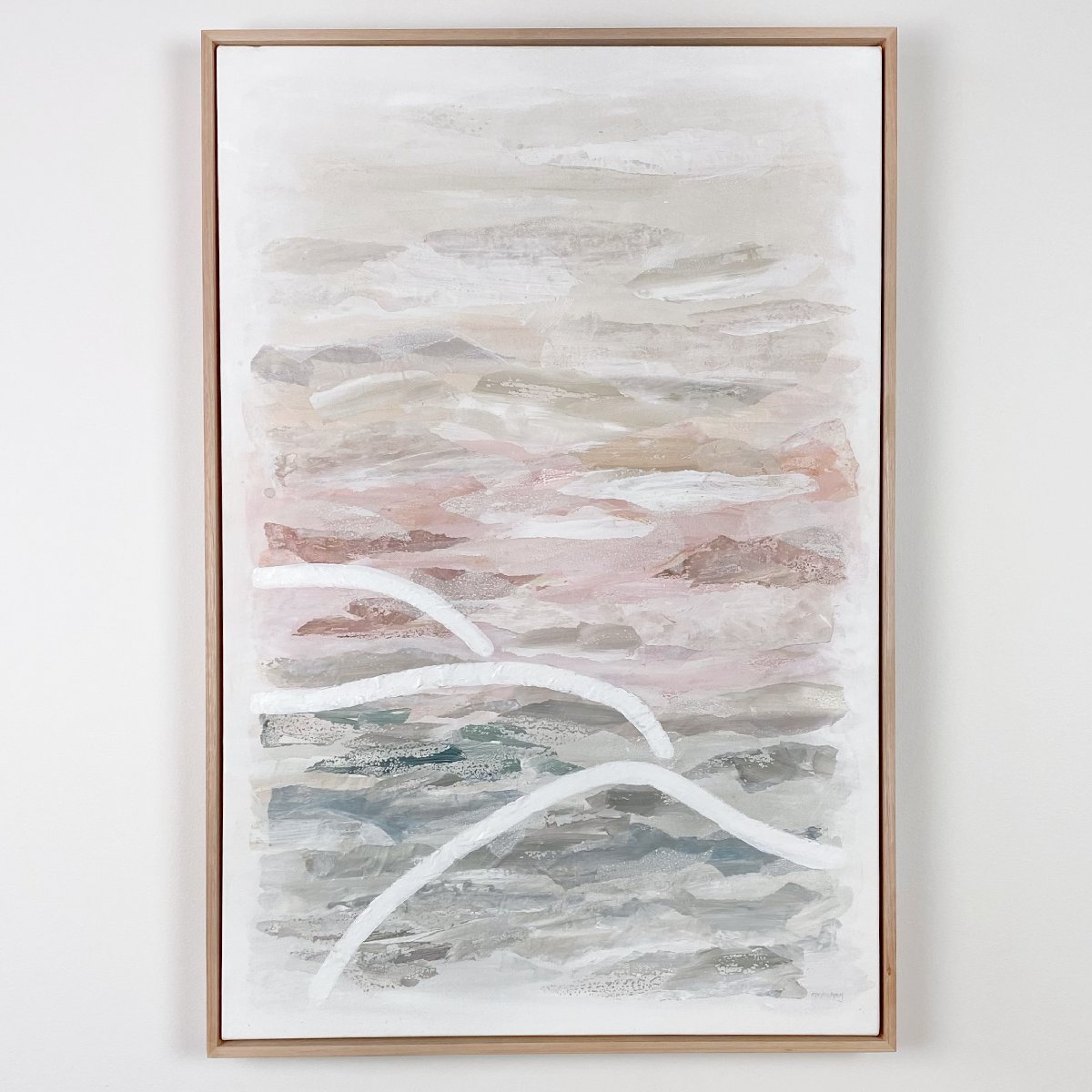 "Look Beyond" - mixed media framed wall art - close