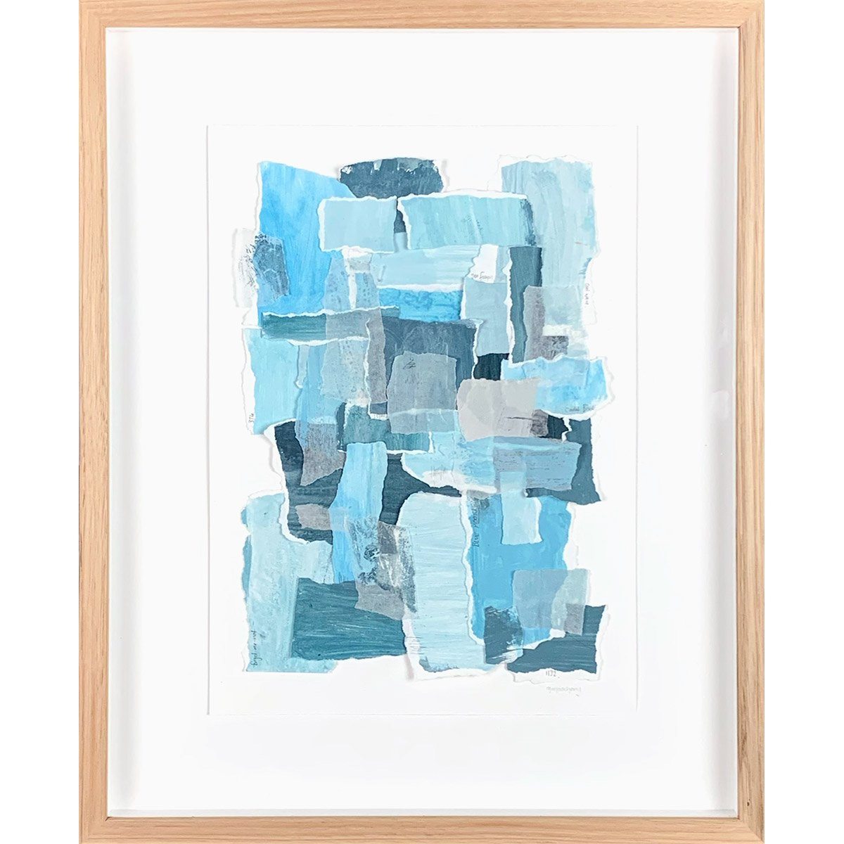 mondocherry colour sampler forget me not framed artwork