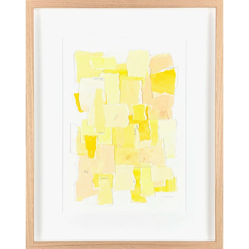 mondocherry colour sampler sunshine framed artwork