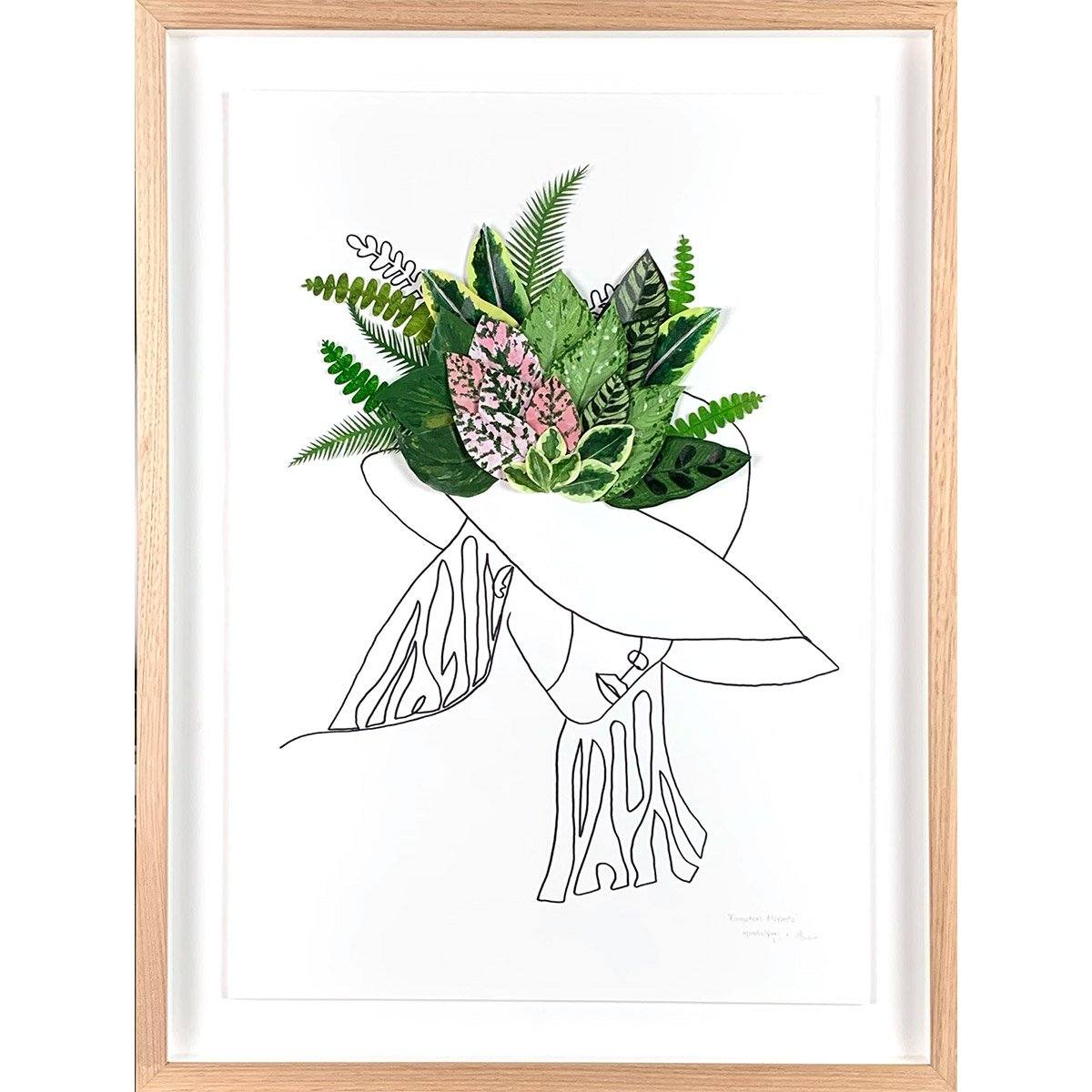 mondocherry fascination meranta paper wall art
