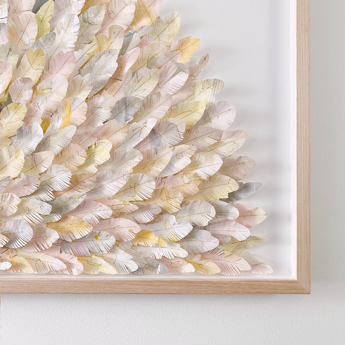 "bourke" | paper feather framed wall art 0 close