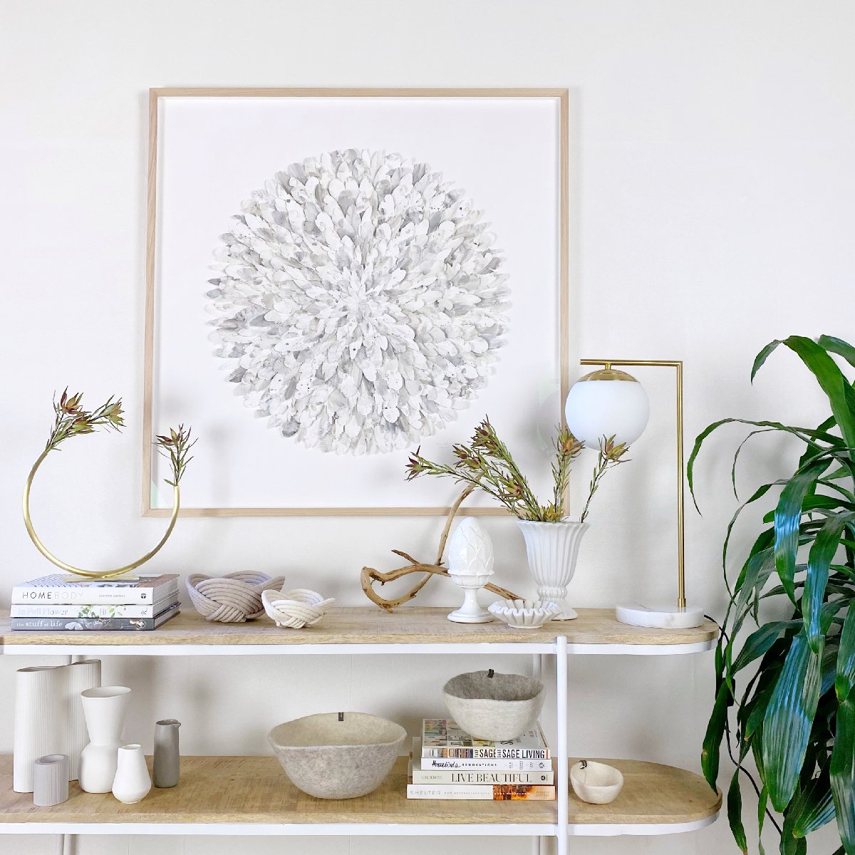 "snowy owl" | paper feather framed wall art