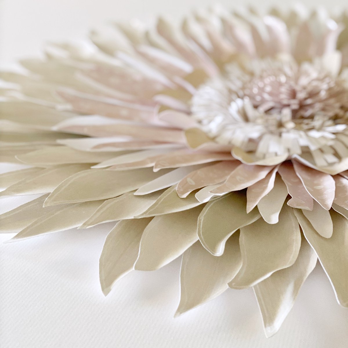 "chartwell" | paper flower framed wall art - close