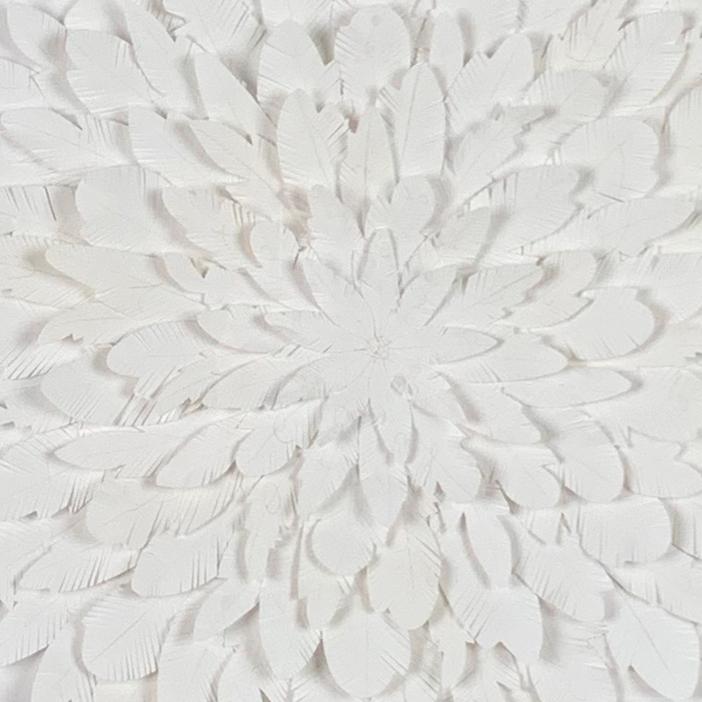 "white swan 2" - paper feather artwork