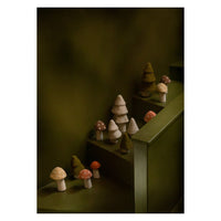 mondocherry - Muskhane | felt dotty mushroom | small | chestnut - collection
