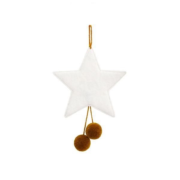 Muskhane | felt pom pom star decoration | natural-pollen