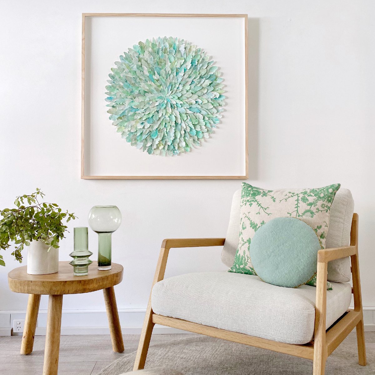 "honeycreeper" | paper feather framed wall art