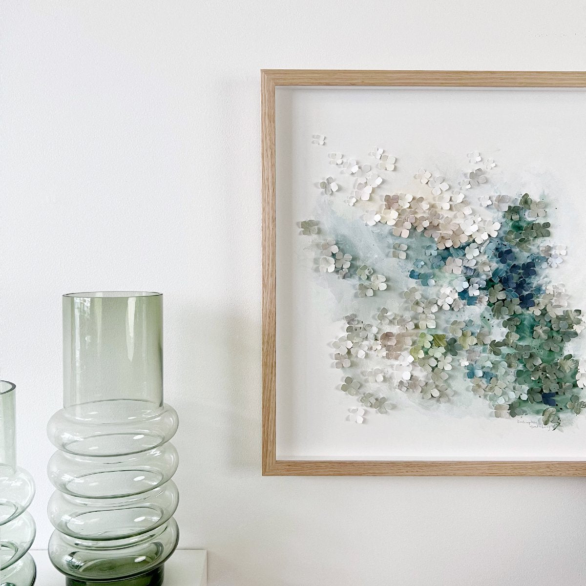 mondocherry - "contemplate" - paper wall art - scattered collection - vases