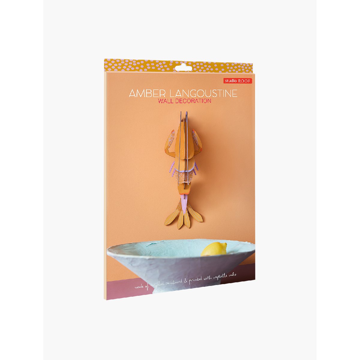 mondocherry - Studio Roof | amber langoustine wall decoration - box