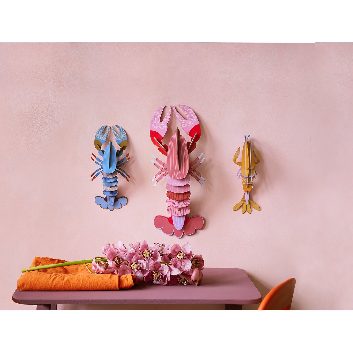 mondocherry - Studio Roof | amber langoustine wall decoration - display