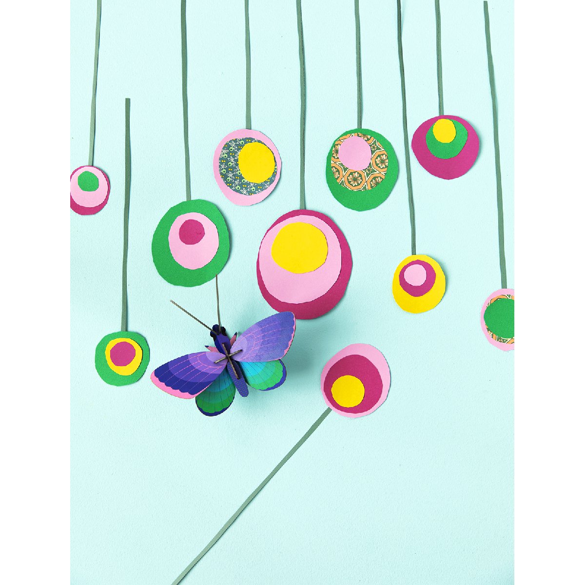 Studio Roof | blue copper butterfly wall decor - wall