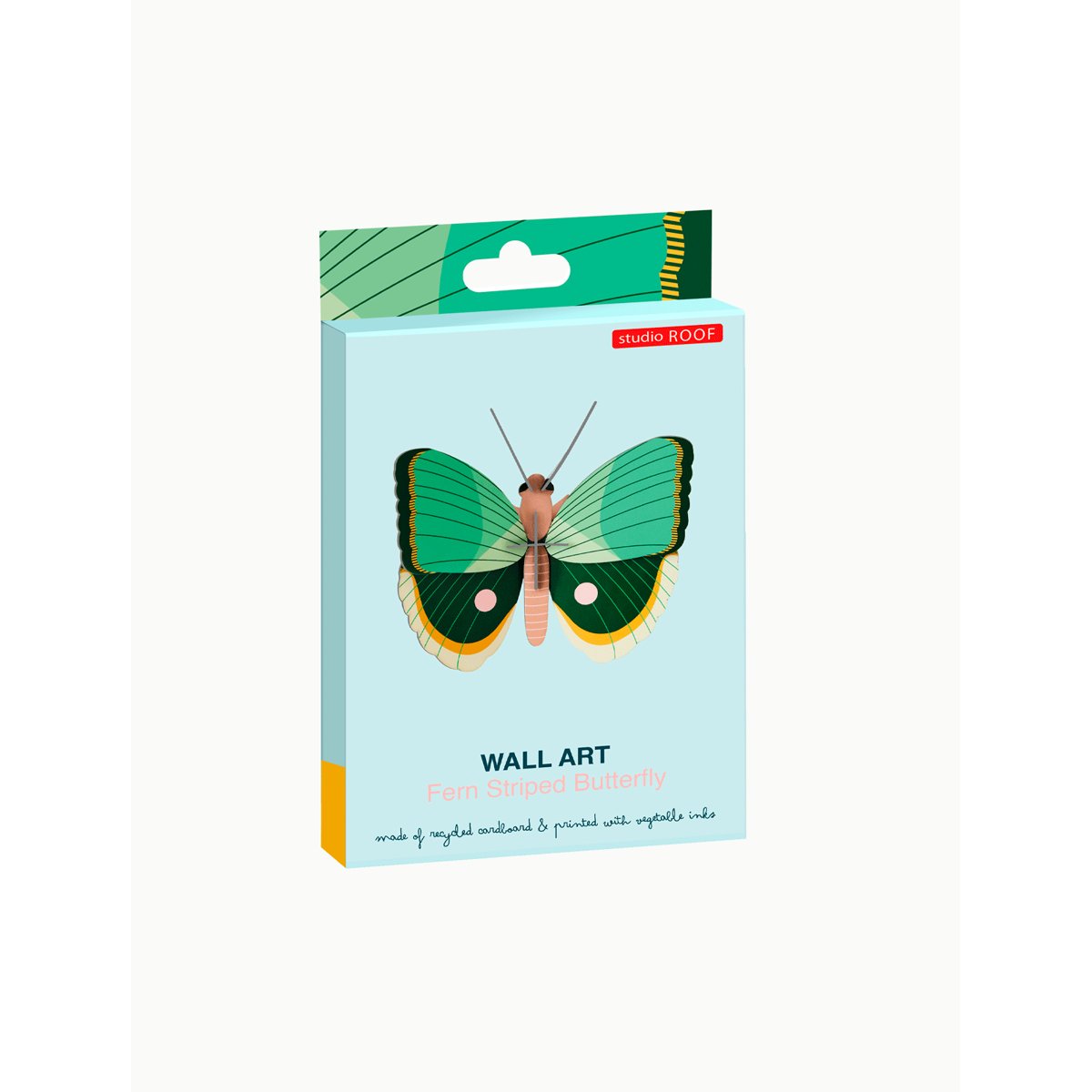 mondocherry - Studio Roof | fern striped butterfly wall decor - box