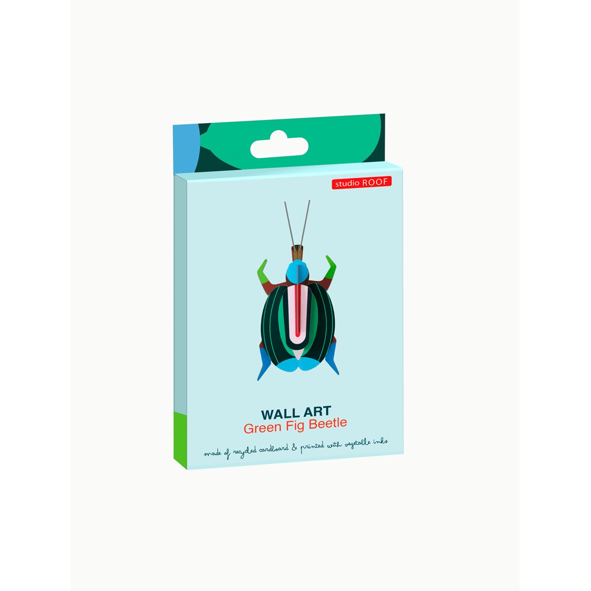 mondocherry - Studio Roof | green fig beetle wall decor - box