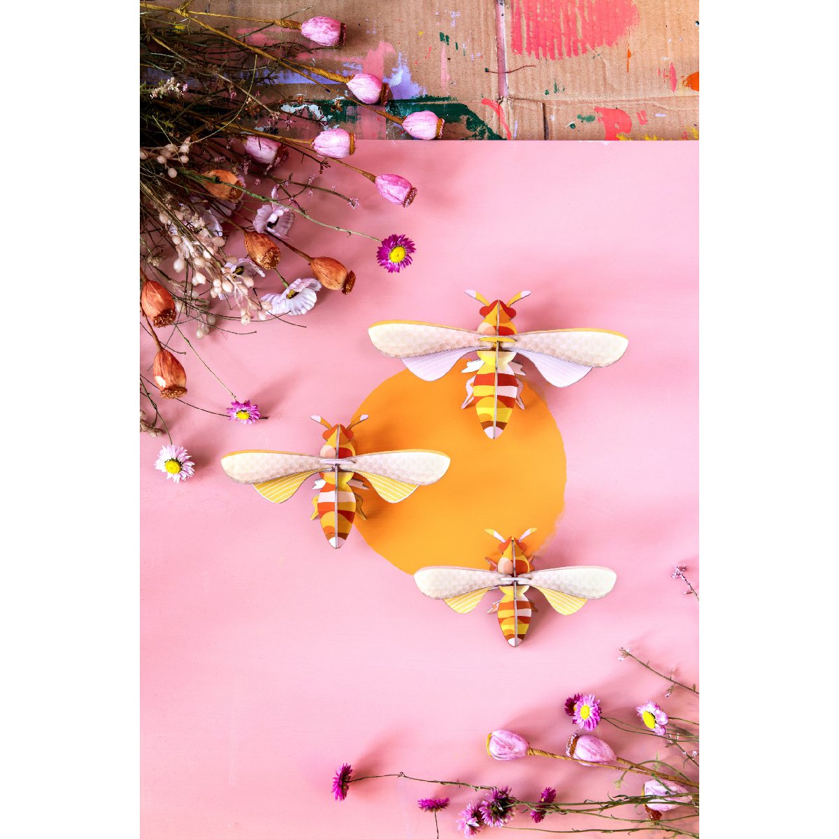 Studio Roof | honey bees | set of 3 | wall decor - wall