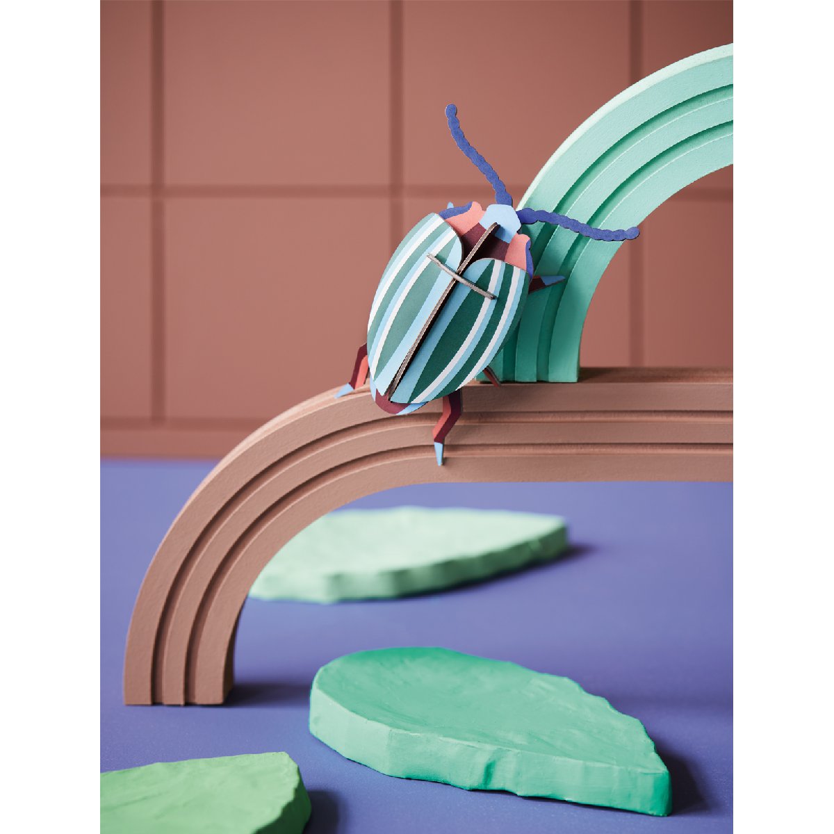 mondocherry - Studio Roof | rainbow leaf beetle wall decor - made