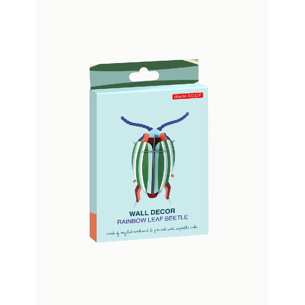 mondocherry - Studio Roof | rainbow leaf beetle wall decor - packaging