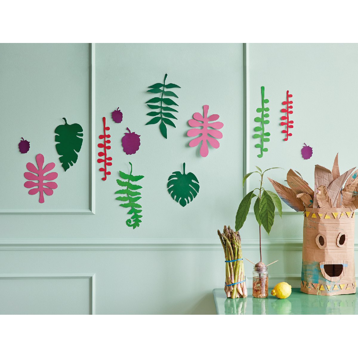 mondocherry - Studio Roof | tropical leaves wall decoration - display