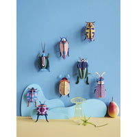 mondocherry - Studio Roof | violet click beetle wall decor - display