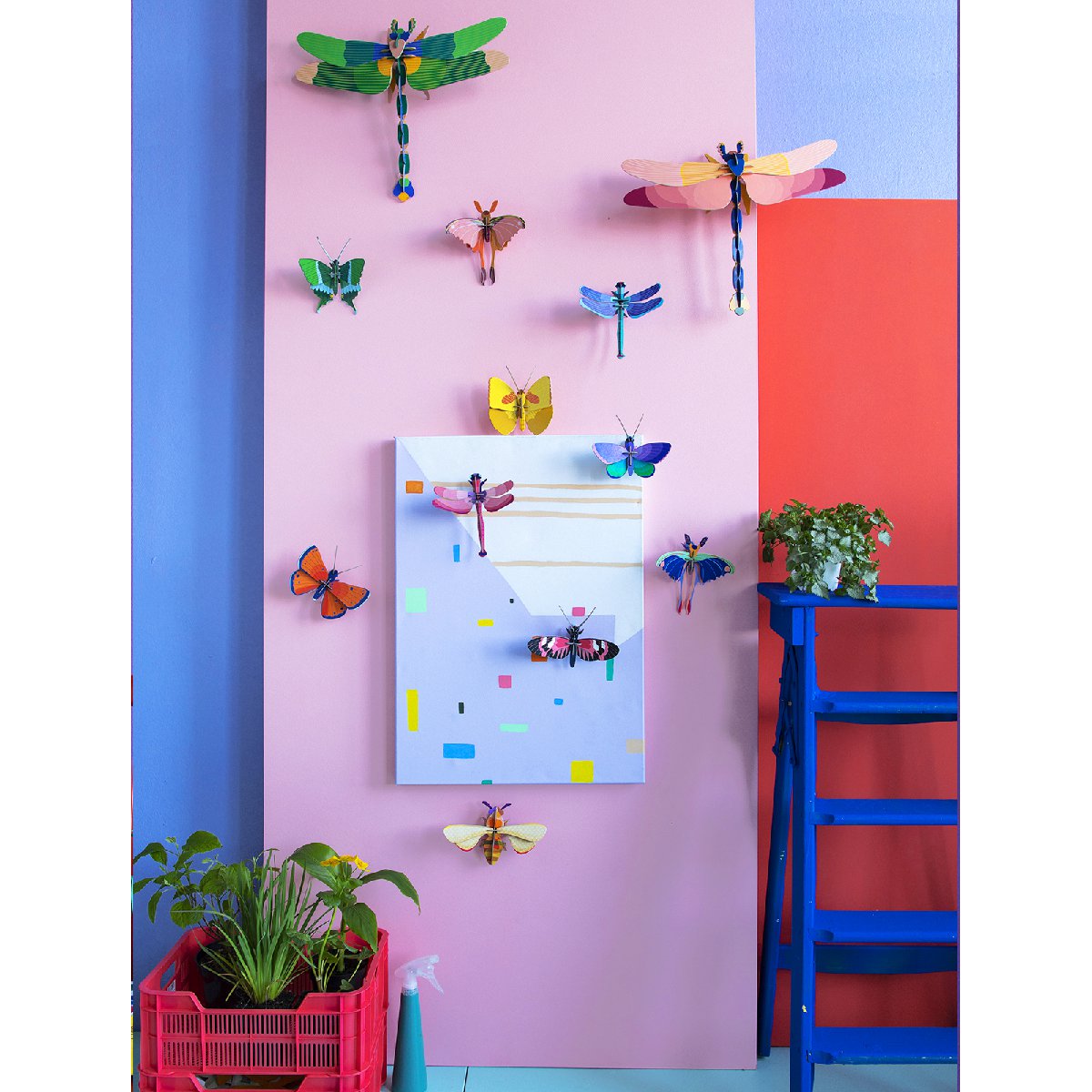 Studio Roof | ruby dragonfly wall decor - insects