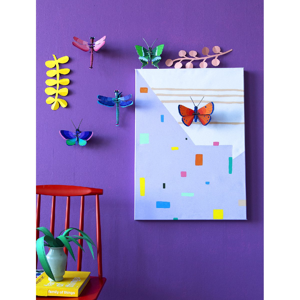 Studio Roof | ruby dragonfly wall decor - wall