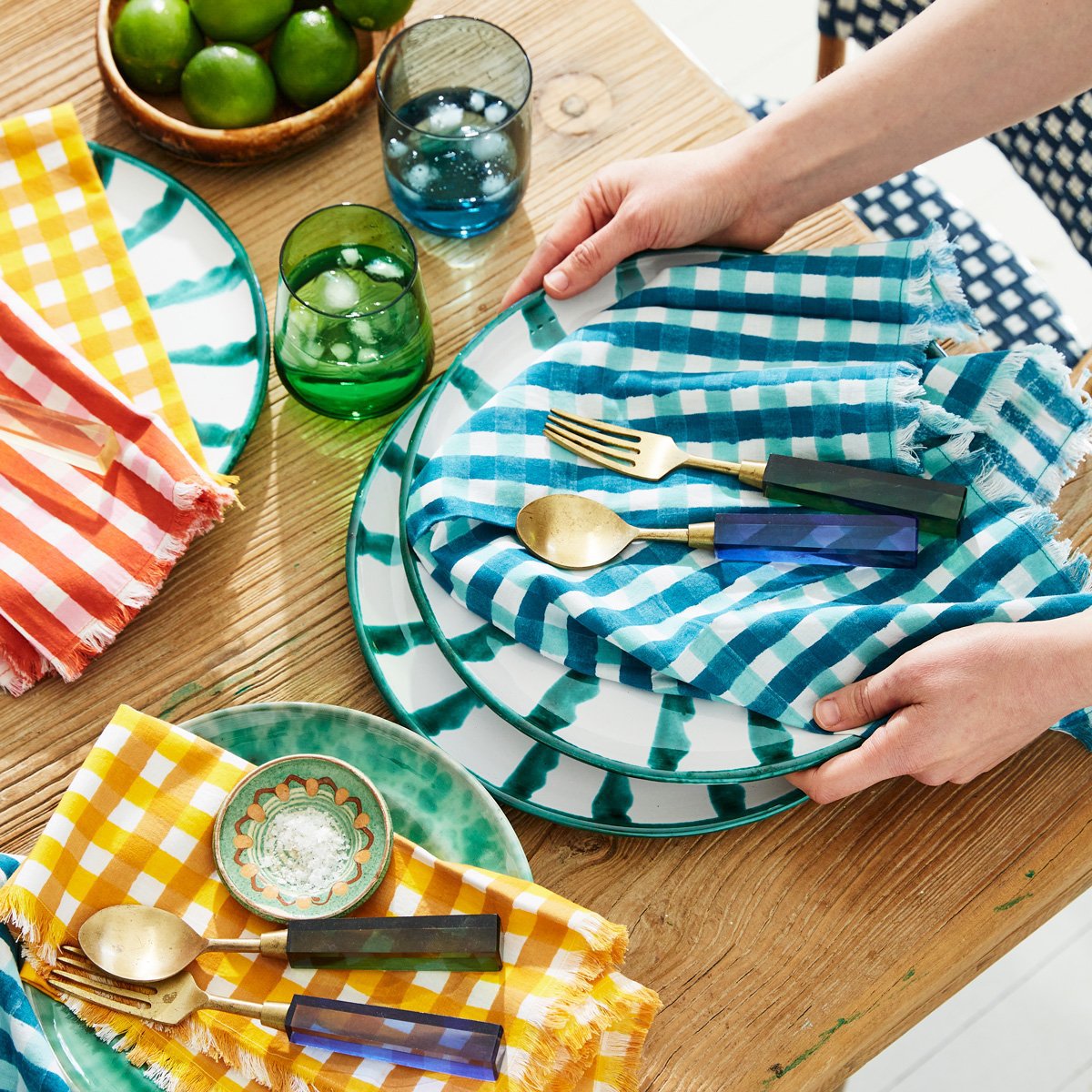 Walter G | bodrum cotton napkins | marigold (set of 4) - table2