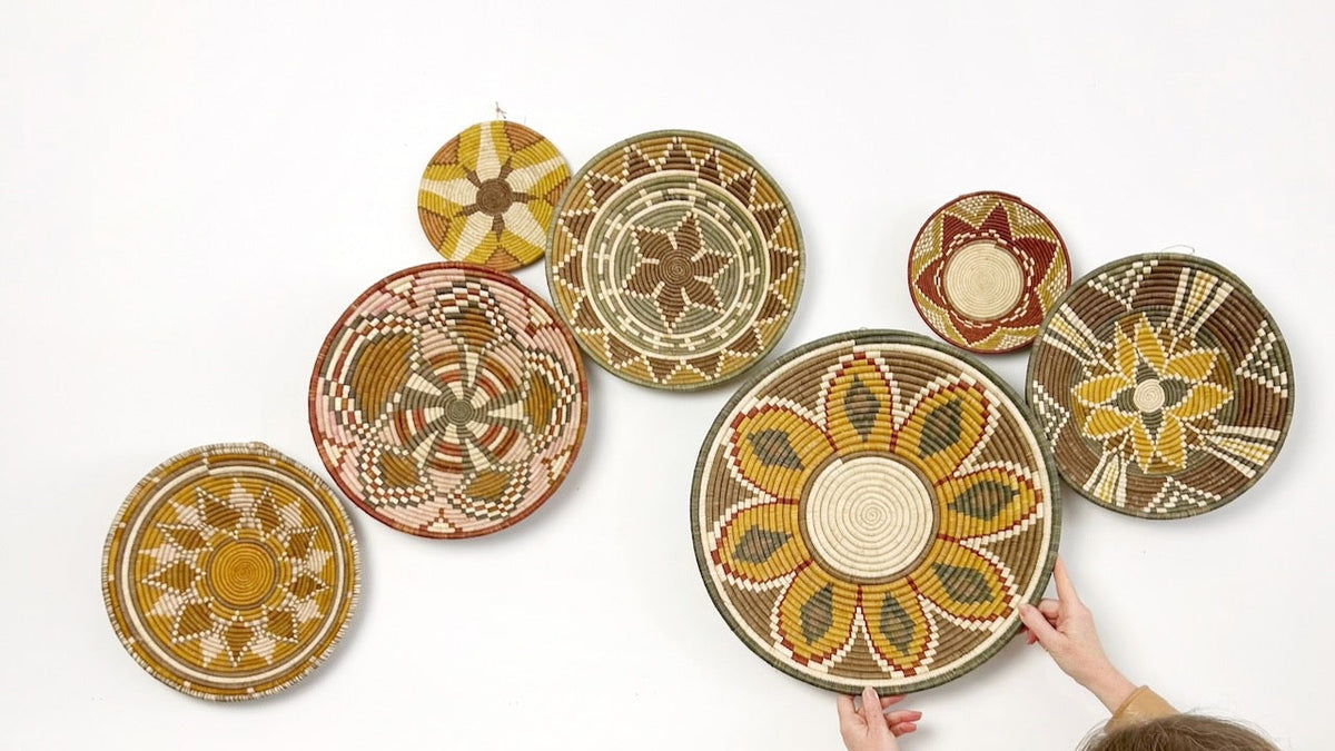 mondocherry woven bowl wall display