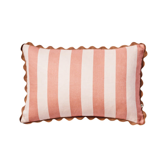 mondocherry - Bonnie and Neil | bold stripe cushion | clay