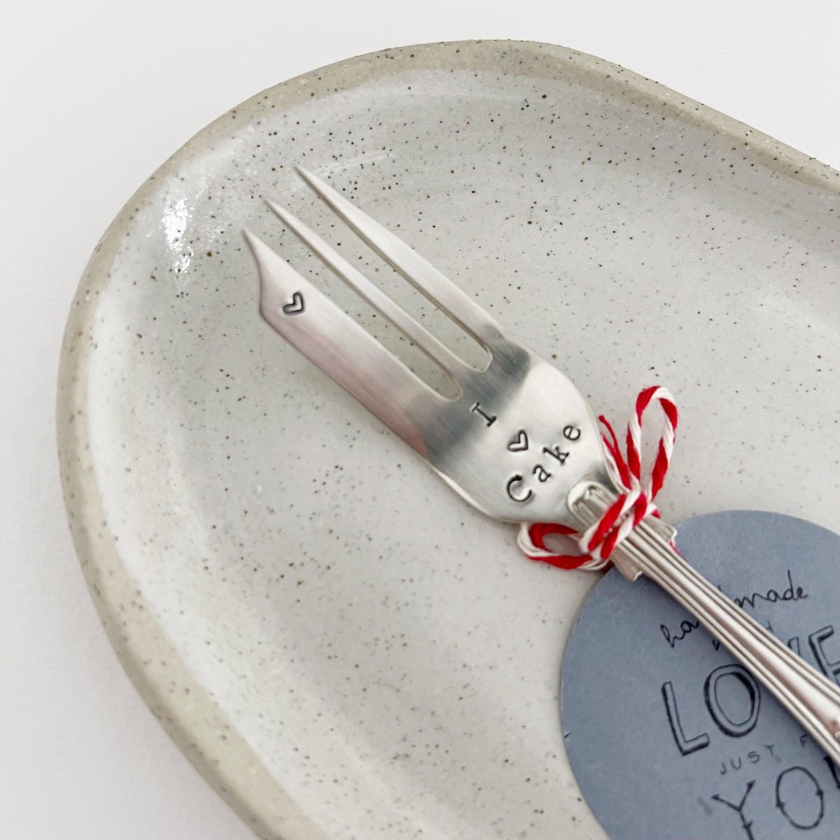 Fourchette and Cie | cake fork | “I ‘heart’ cake”
