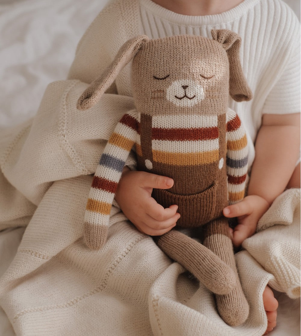 main sauvage | big bunny soft toy | rainbow sweater