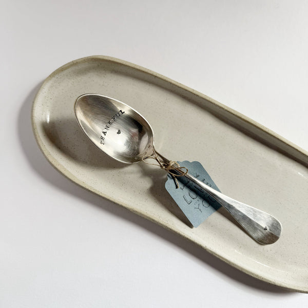 mondocherry - antique silverware big spoon | "thankful"