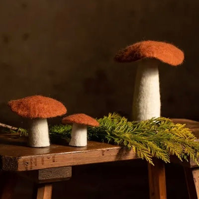 Muskhane | felt mushroom | small | coral