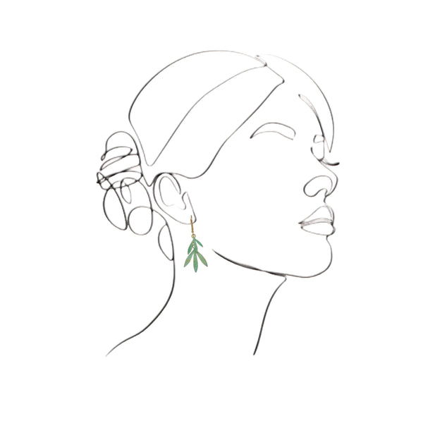 We Dream in Colour jewellery | bamboo earrings | verdigris -wear