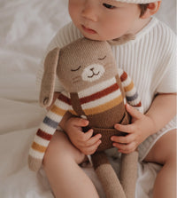 main sauvage | big bunny soft toy | rainbow sweater