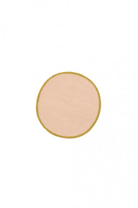 Muskhane | lumbini round rug | nude + pistachio