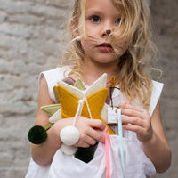 Muskhane | felt pom pom star decoration | olive-pollen