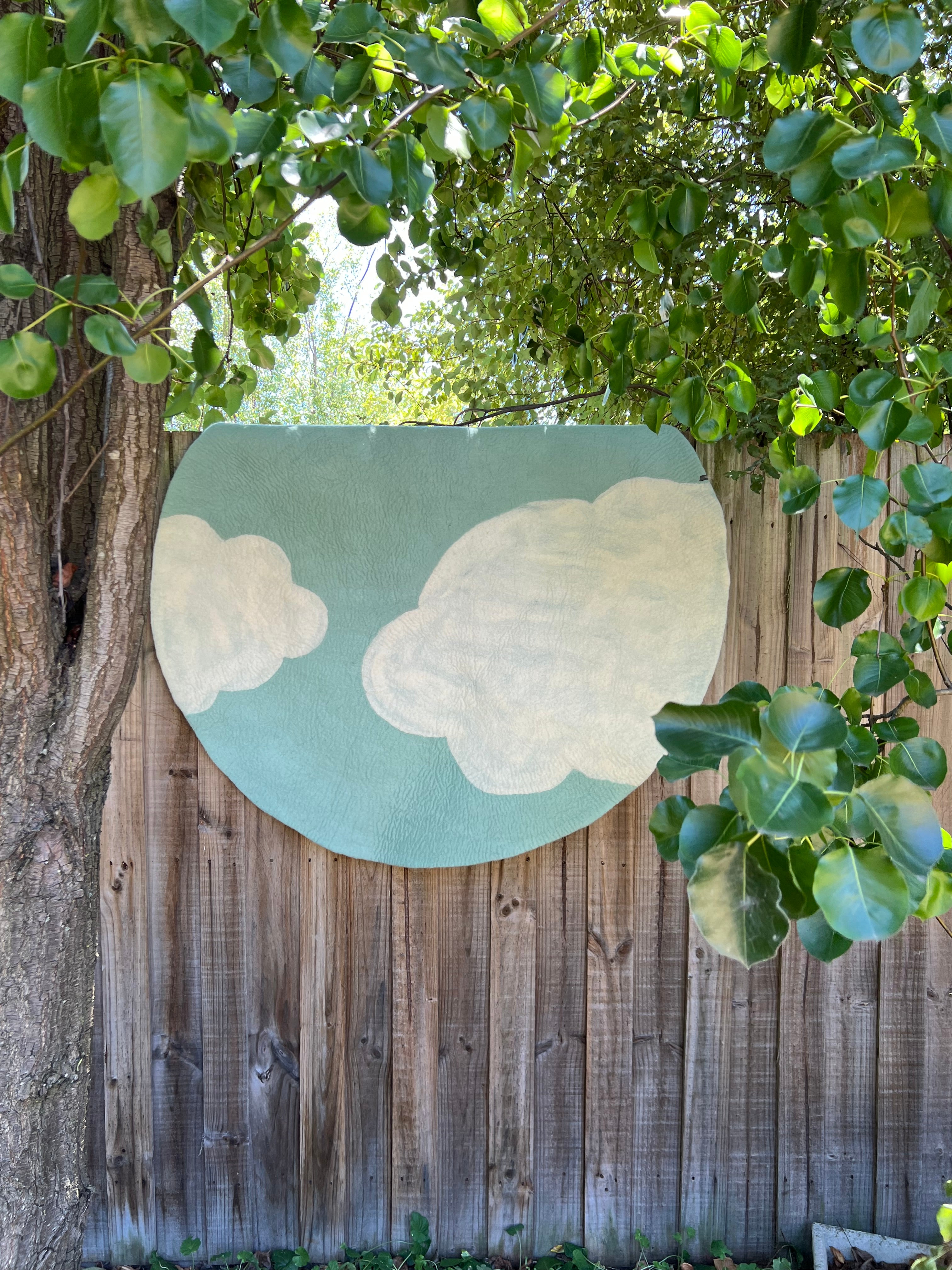 Muskhane | cloudy rug | jade natural