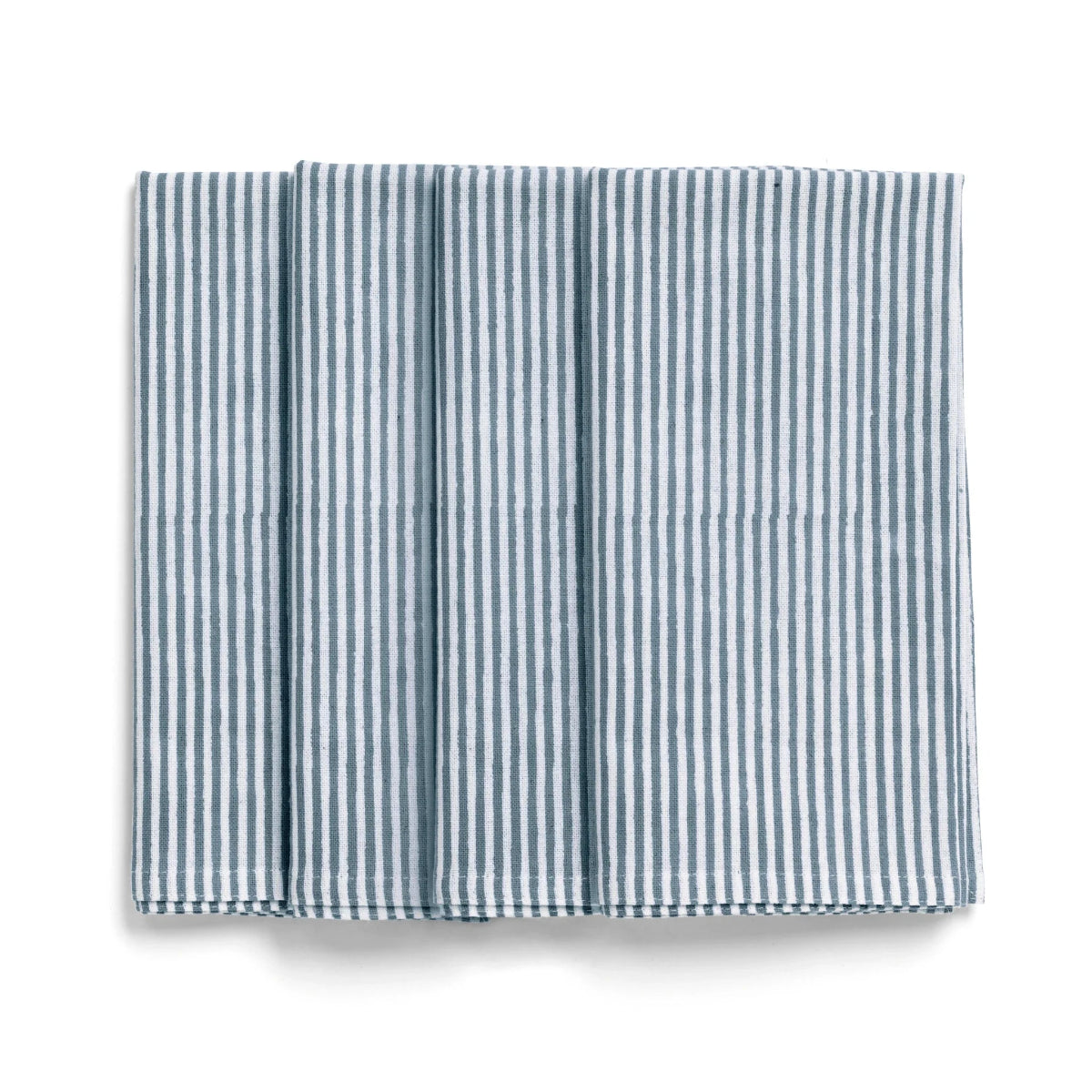 mondocherry - striped cotton napkin (set of 4) | cashmere blue