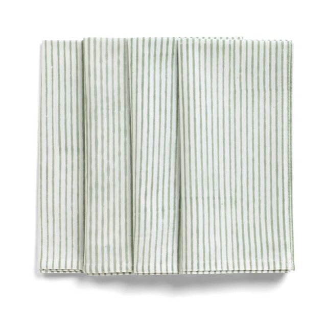 mondocherry - striped cotton napkin (set of 4) | indian summer