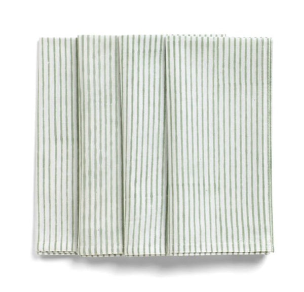 mondocherry - striped cotton napkin (set of 4) | indian summer