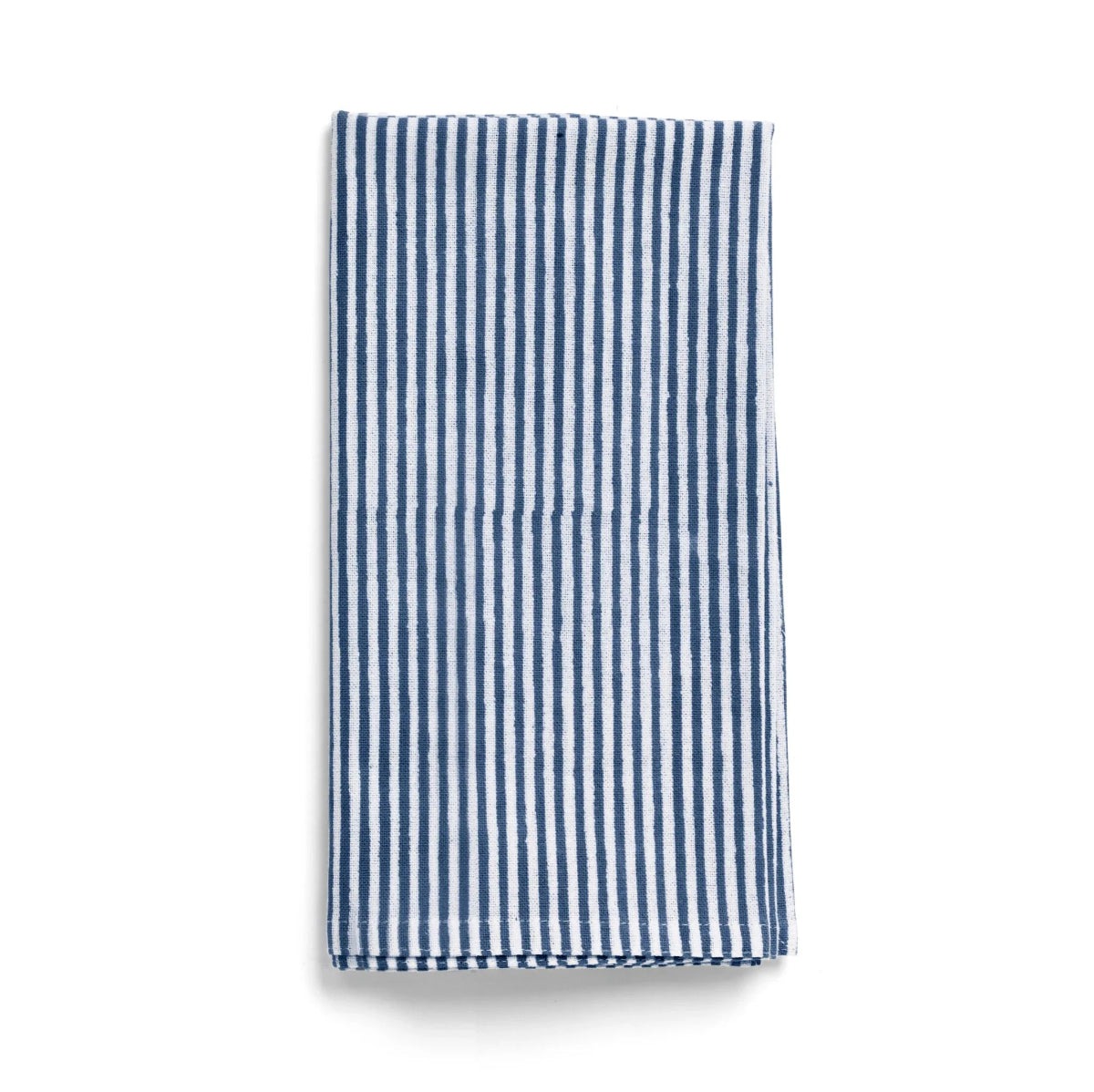 mondocherry - striped cotton napkin (set of 4) | navy blue
