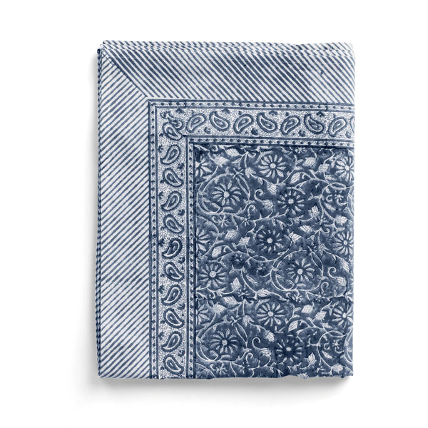 mondocherry - Margerita Cotton Tablecloth | navy blue
