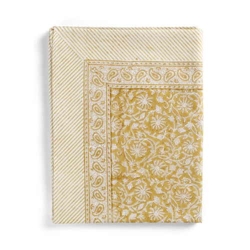 mondocherry - Margerita Cotton Tablecloth | yellow olive