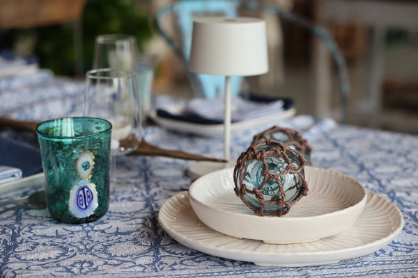 mondocherry - Paradise Cotton Tablecloth | cornflower - table