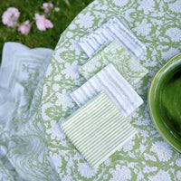 mondocherry - Paradise Cotton Tablecloth | green - close